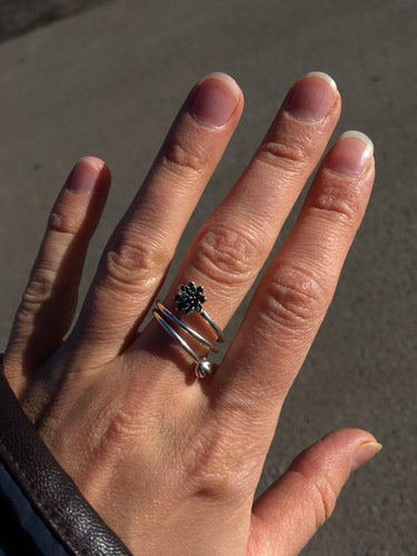 925 Sterling Silver Vintage Lotus Flower Adjustable Ring-Your Soul Place